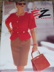 8279 SO EZ VOGUE SS TUCK TOP,  BELT, SKIRT PATTERN 12-16 UNCUT